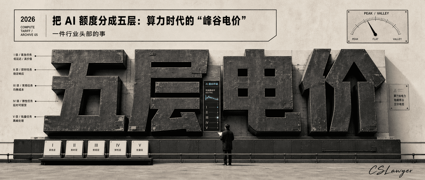 把 AI 额度分成五层：算力时代的