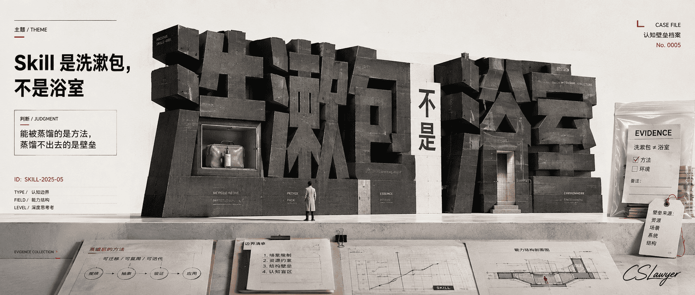 Skill 是洗漱包，不是浴室封面图