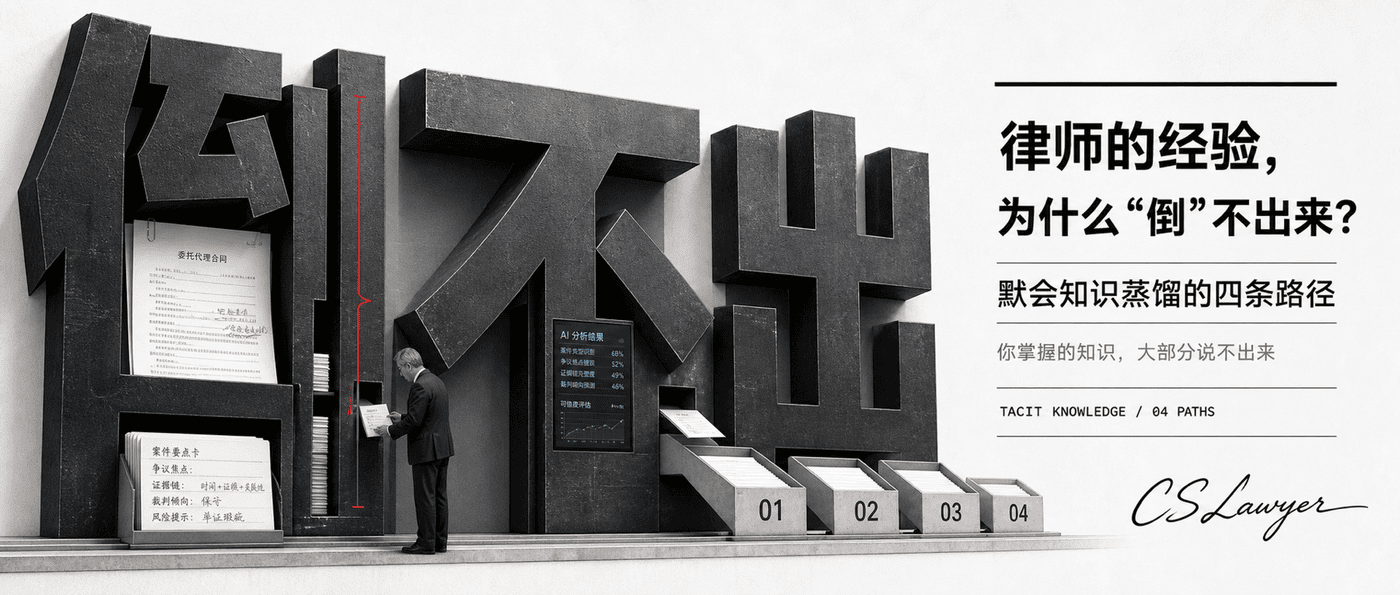律师的经验，为什么“倒”不出来？——默会知识蒸馏的四条路径封面图
