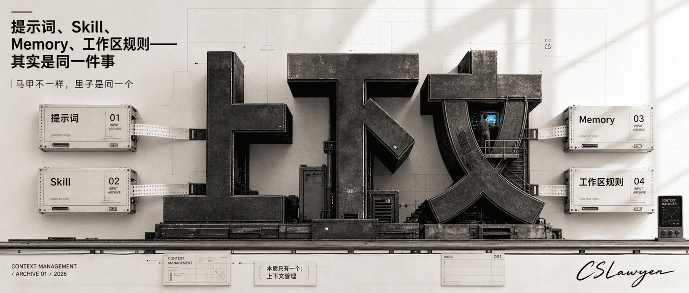 提示词、Skill、Memory、工作区规则——其实是同一件事封面图