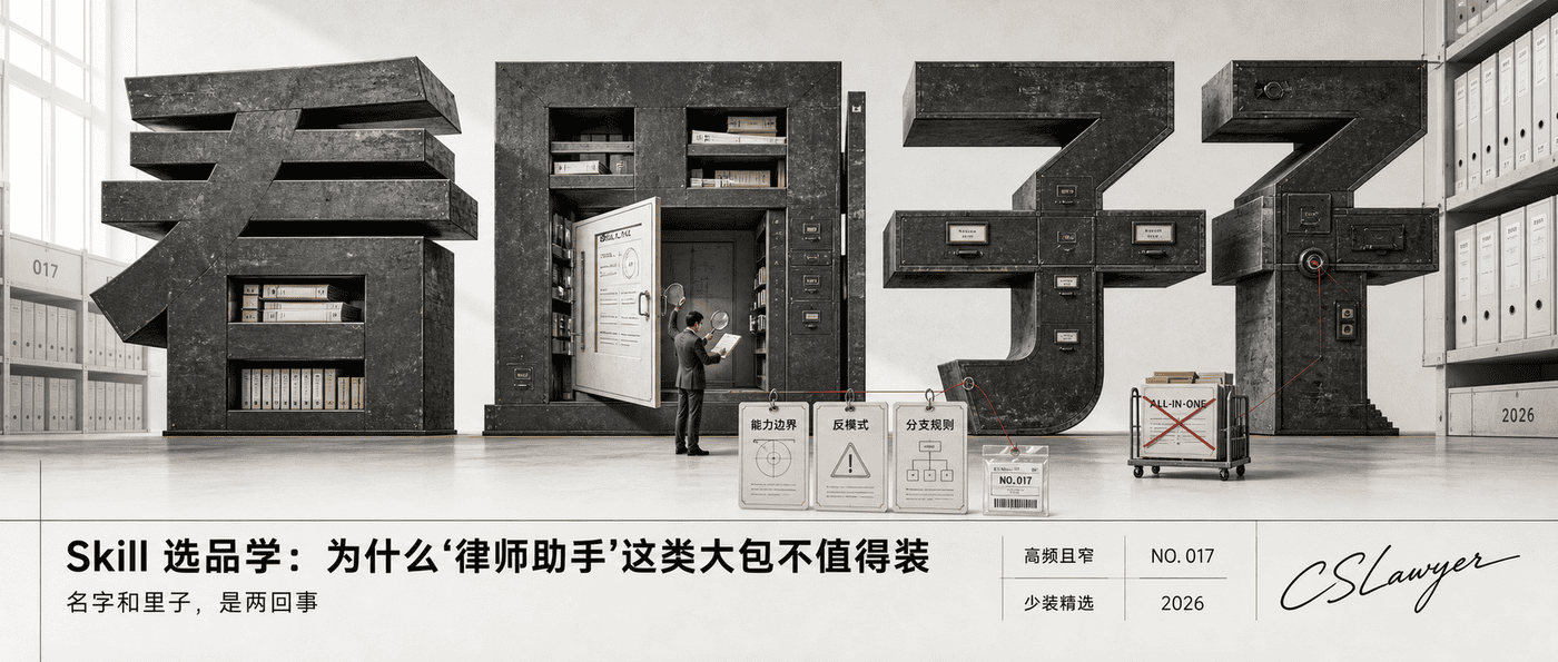 Skill 选品学：为什么“律师助手”这类大包不值得装封面图